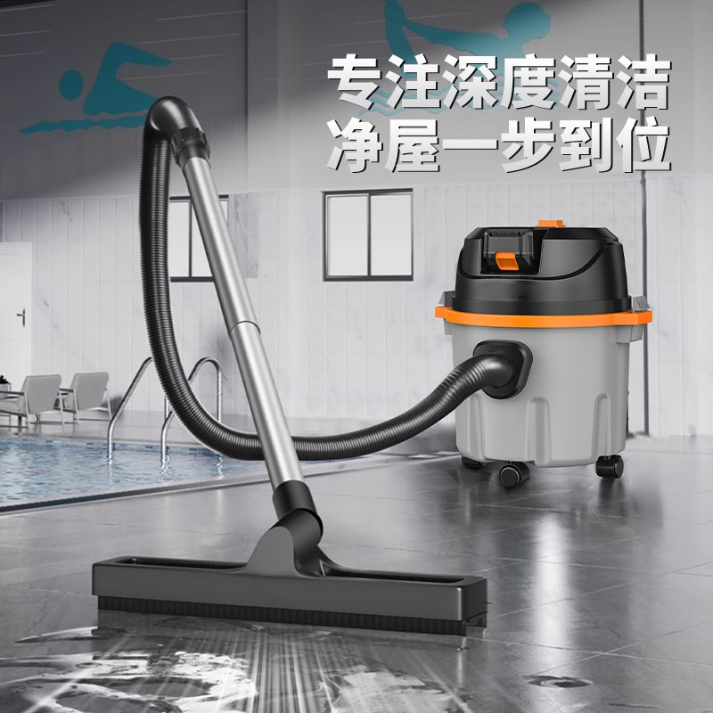 工业吸尘器商用超大功率干 干湿两用开 荒清洁洗车店美缝桶式