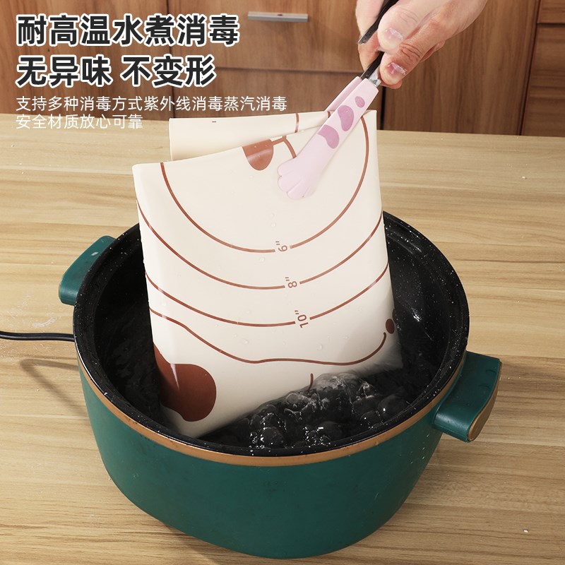 硅胶揉面垫食品级加厚防滑包面板案板家用和面垫子擀面垫擀面杖