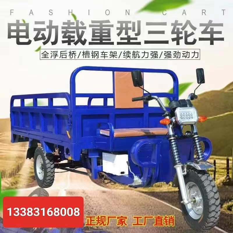 电动三轮车货车载重王水电瓶拉货三轮车快递车工地运输车家用农用