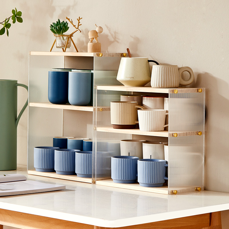 亚克力杯子收纳架置物架家用马克杯收纳架子桌面茶杯玻璃水杯杯架