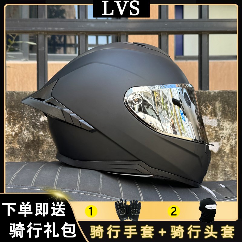 摩托车头盔男女双镜片全盔机车跑车趴赛蓝牙新国标3C认证A类盔