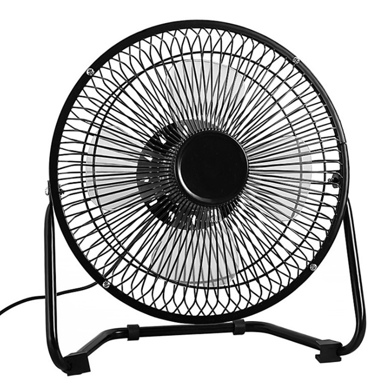 铁艺风扇8寸USB静音大风力宿舍电风扇便携式车载桌面迷你小电风扇
