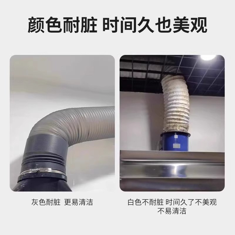 PVC抽油烟机排烟管通用抽烟机排气风扇排风管道吸油机通风排气管