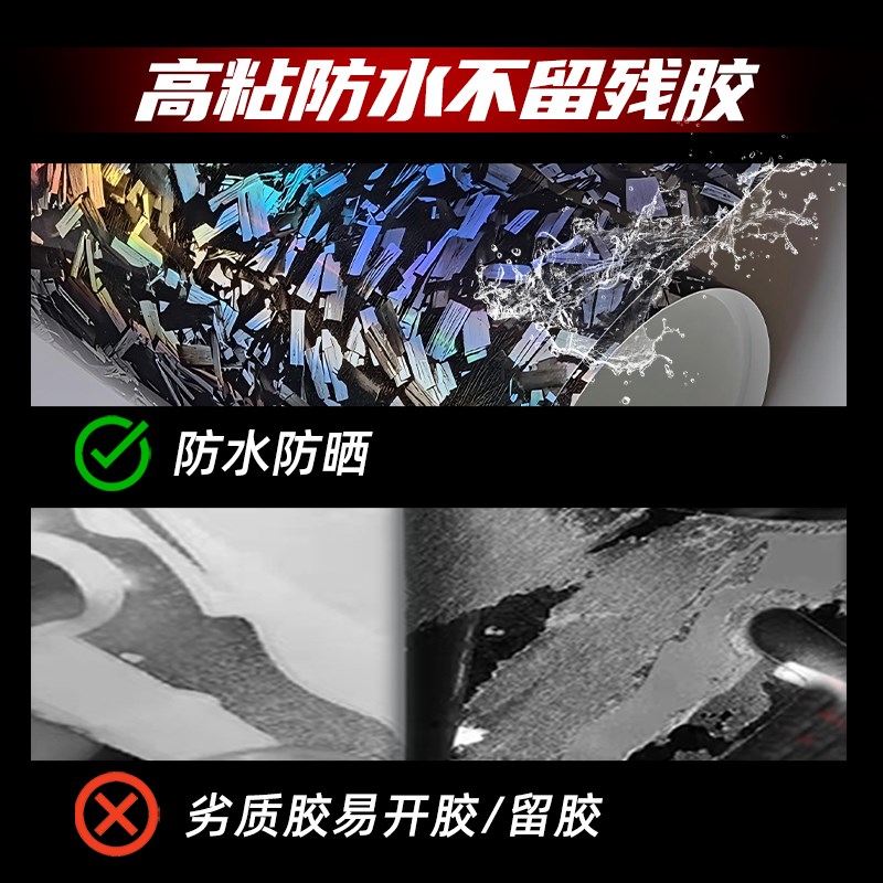 适用于春风450SR改装配件车身镭射碳纤维保护贴膜贴纸防剐装饰