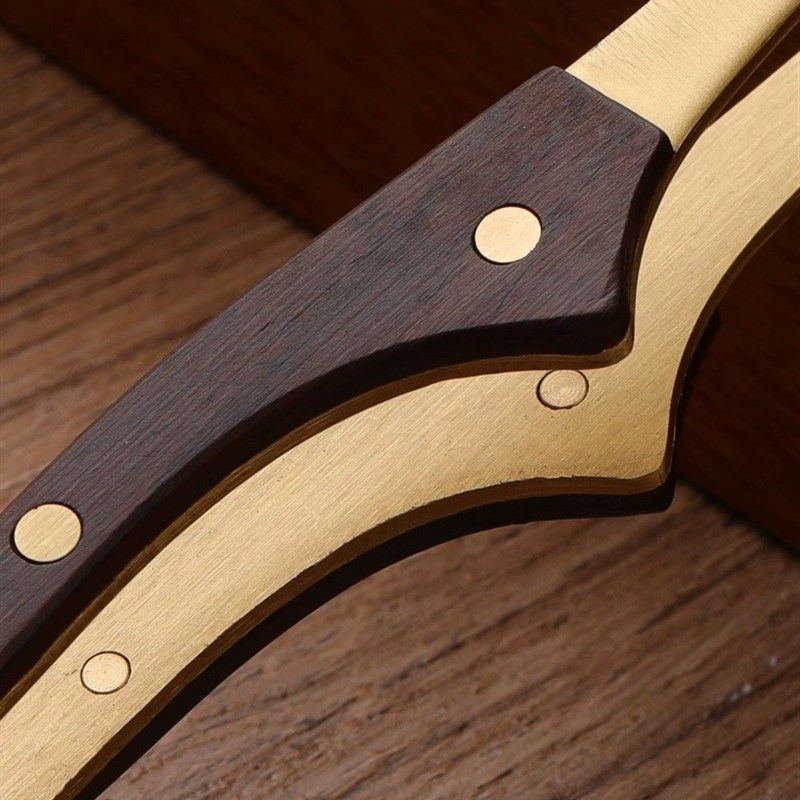 实木茶夹铜木茶夹功夫茶具茶道零配件茶杯夹子金属镊子洗杯茶夹子