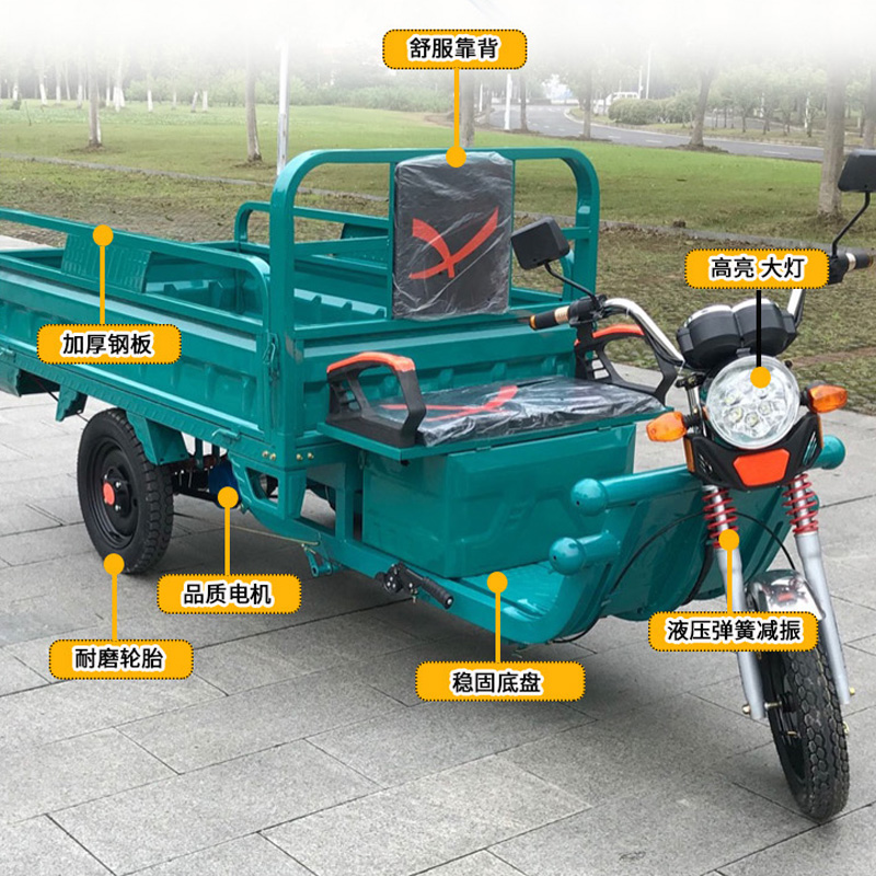 电动三轮车货车载货王新款家用电瓶车成人拉货三轮车农用车快递车