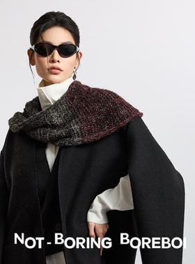 NB B丨进口羊毛围脖一体式保暖亲肤 男女同款 挺括静奢高智大衣