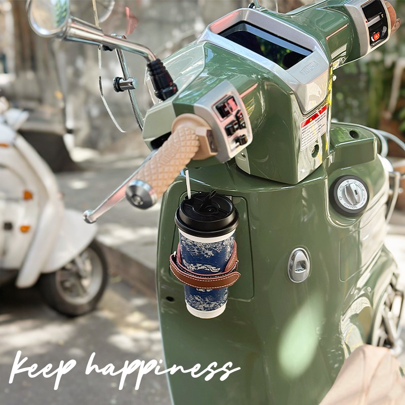 摩托车水杯架复古电动车自行车骑行水壶架通用免打孔咖啡奶茶杯架