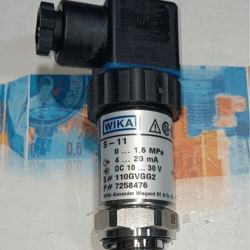 威卡S-11压力变送器 0-1.6MPa G1/2 4-20mA 平嵌隔膜 耐高温150℃