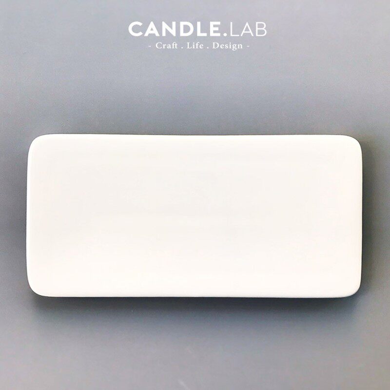CANDLE.LABn  白色长方平盘瓷盘调色盘蜡烛制作工具试色盘N1