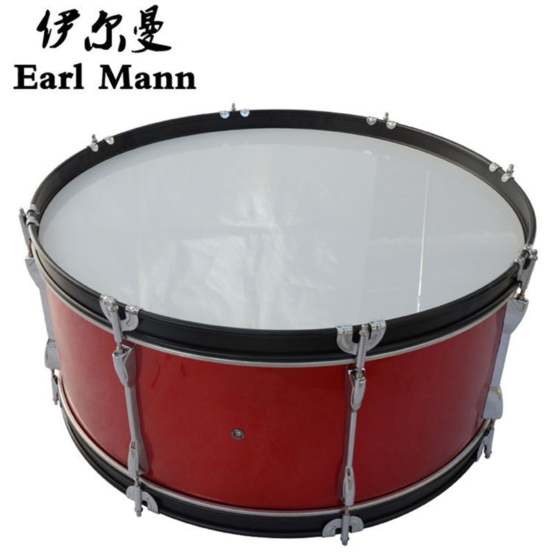 【大军鼓】伊尔曼乐器木腔红色v军鼓  20 22 24 26寸大军鼓
