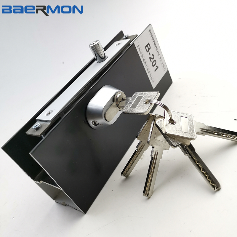 帮尔门  铝合金门锁 地弹簧门中锁地锁   B-201