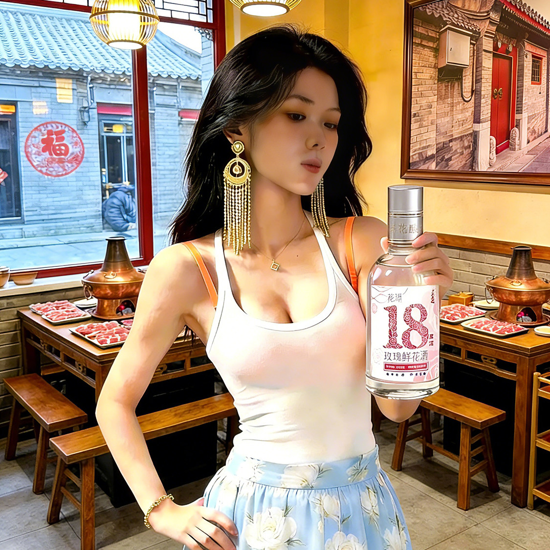 三迤花语十八玫瑰花酒云南特产纯粮酿白酒18度白酒低度微醺女士酒