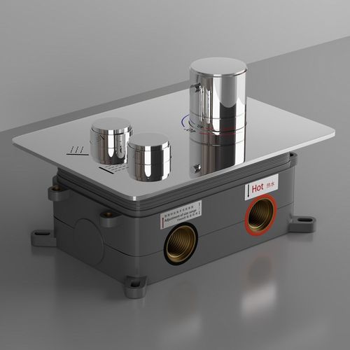 谈话室软包硅胶淋浴器恒温花洒套装防撞卫生间洗澡开关暗装隐藏式