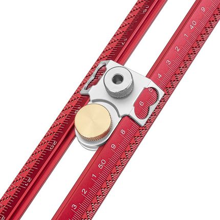 木工T型直角划线尺寸洞洞尺MT2465铝合金打孔钻孔角尺鸿对HONGDUI