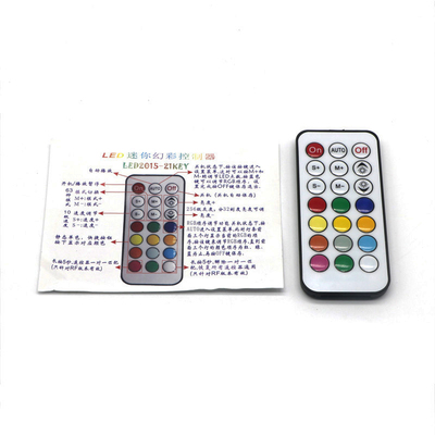 LED全彩灯带控制器WS2812B流光灯条控制RF迷你21键无线遥控5-24V