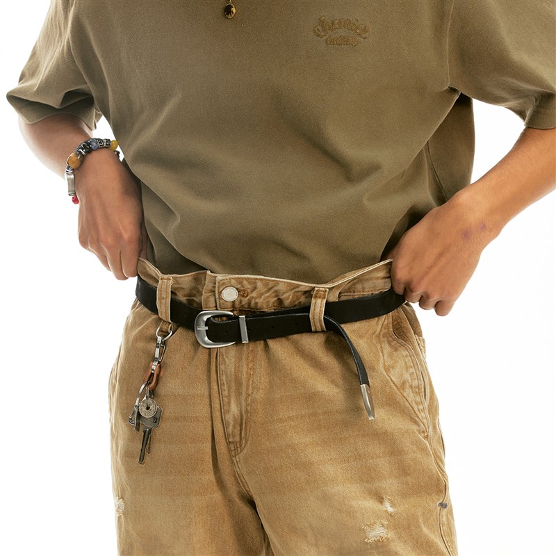 化学制品 西部小精致金属头腰带 A_BLK_BELT