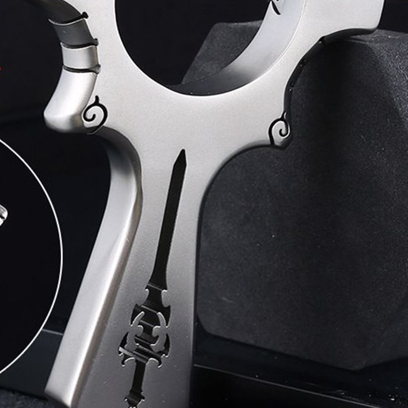 弹弓架不锈钢倚天剑龙齿剑快压扁皮筋弹弓龙齿剑户外竞技直柄夹片