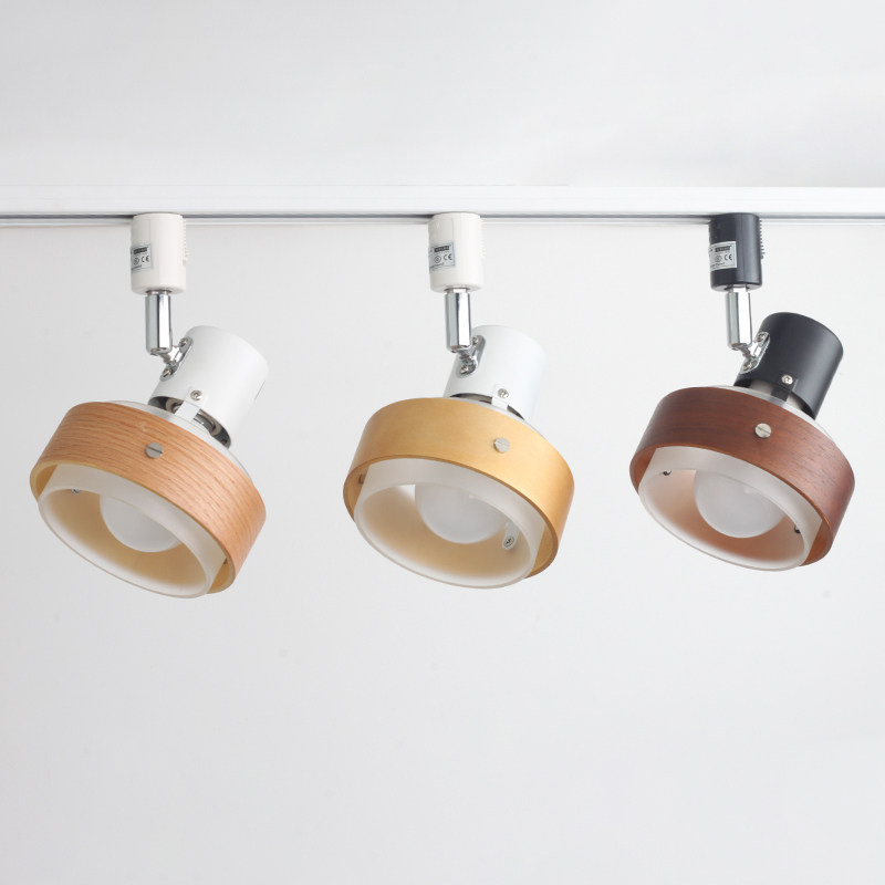 日式实木压克力轨道灯LED导轨灯北欧调光家用背景墙客厅米家智能