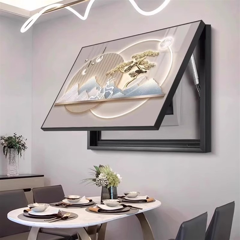 轻奢电表箱装饰画电闸箱信号箱遮挡挂画高级感配电箱盖板免打孔