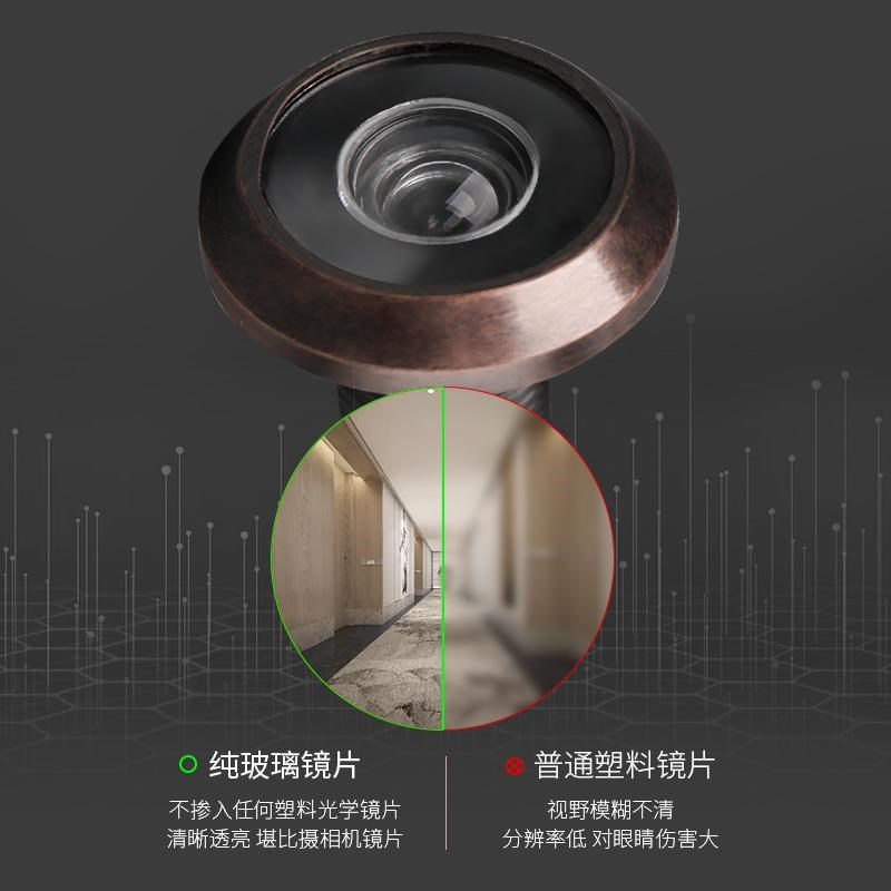 锌合金猫眼门镜门铃二合一防盗门堵孔防盗器家用老式可视监控通用