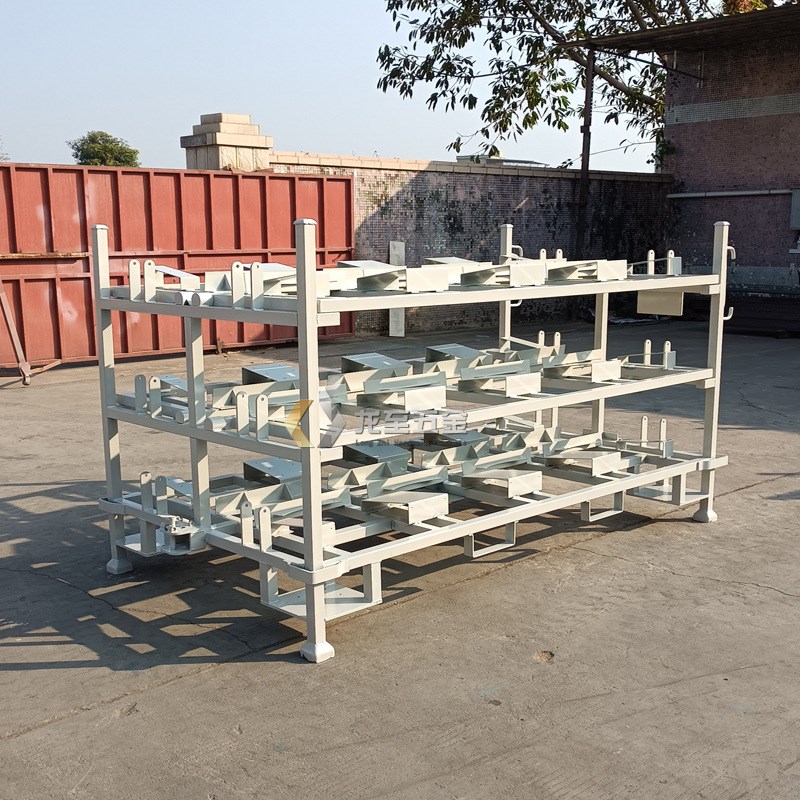 可折叠新能源汽车料架 带滑轮电池包料架 电机周转架 电控料架