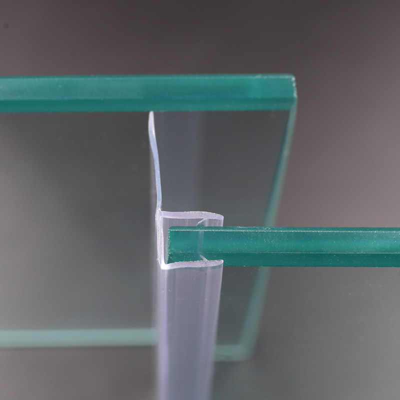 f型浴室挡水胶条 无框阳台玻璃90度防水条 F型淋浴房玻璃门防水条