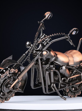 复古摩托车摆件创意家居客厅酒柜书架电视柜装饰品玄关桌面工艺品