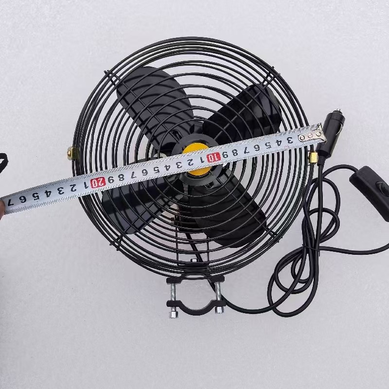 工程车收割机装载机12V24V车载风扇强力制冷叉车装载机挖机电风扇