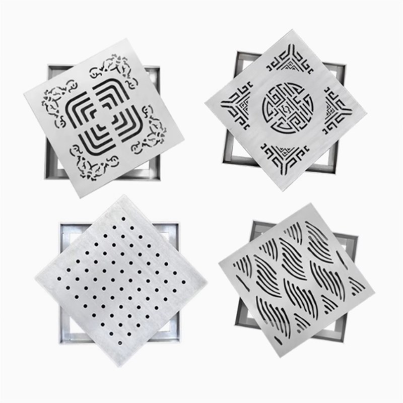 定制方形304不锈钢排水盖板雨水篦子庭院装饰盖板下水道盖长方形