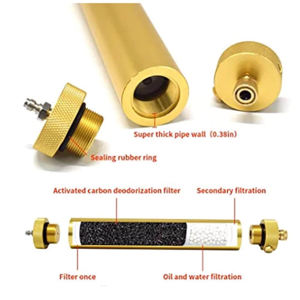 40mpa高压充气泵潜水瓶呼吸打气机耐压活性炭过滤器油水分离器