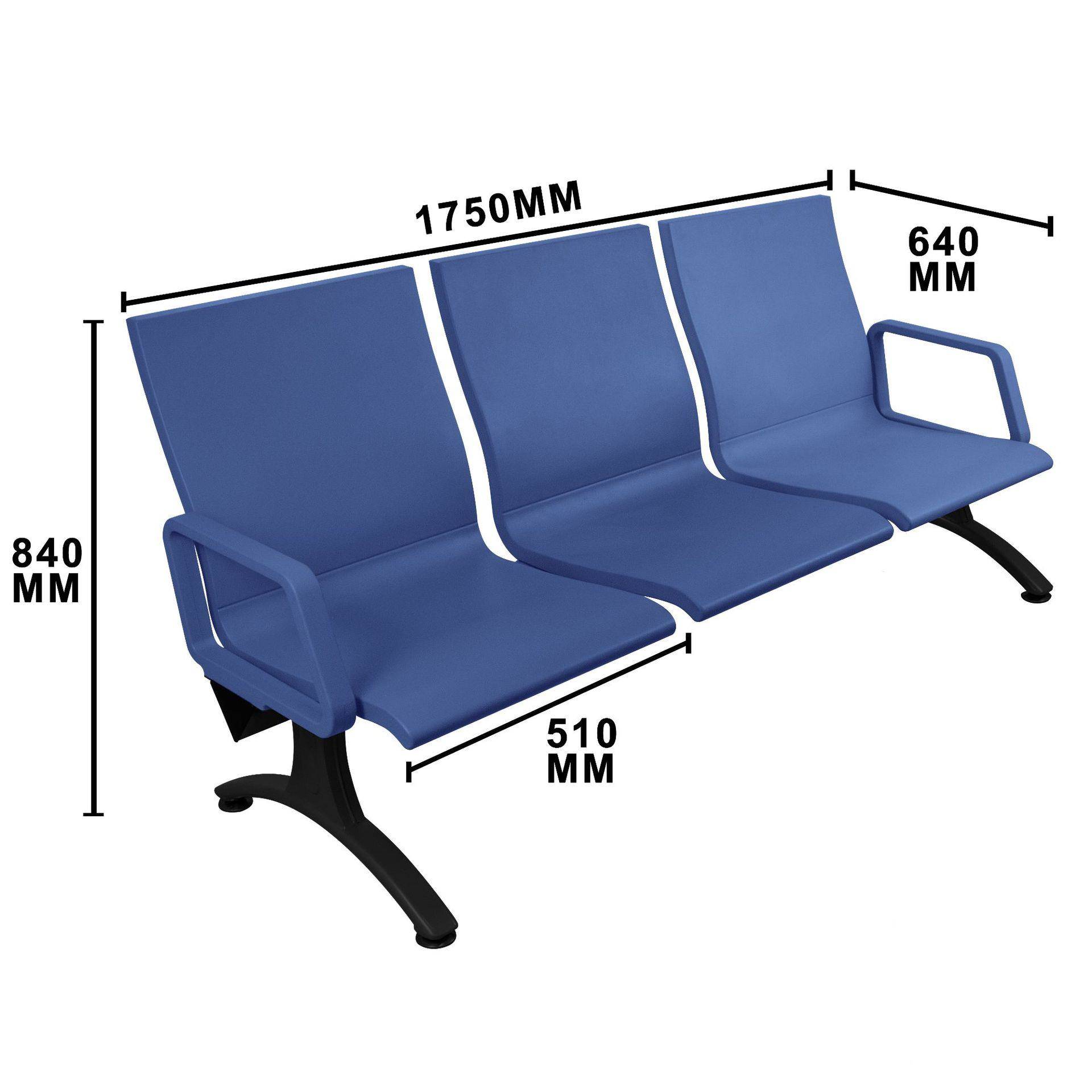 佛山新款PU皮垫等候椅机场椅医院候诊椅输液椅三人位公共排椅