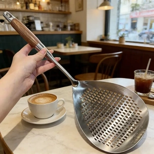 316L不锈钢漏勺食品级家用厨房过滤笊篱捞面勺饺子沥水油炸大捞勺