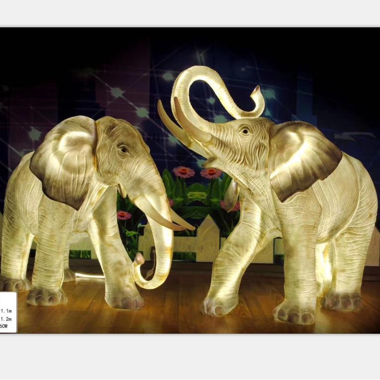 室外LED仿真动物植物发光草坪灯公园装饰户外兔子梅花鹿羊驼大象