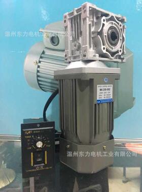 TLM单相220V蜗轮蜗杆调速250W电机M6250-502+NMRV040-30/1