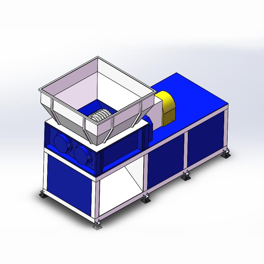 双轴撕碎机冰箱撕裂机撕碎破碎一体机大型家电粉碎机团粒机
