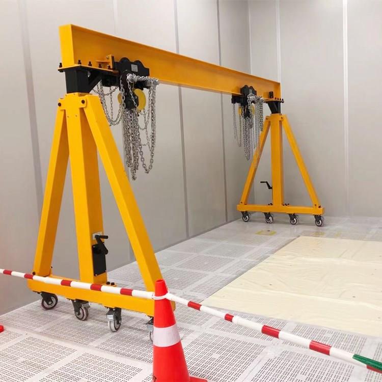 小型手推移动龙门架起重龙门架拆卸1吨2吨升降式小型模具吊架