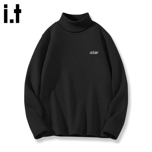 itizzue双面德绒男打底衫半高领