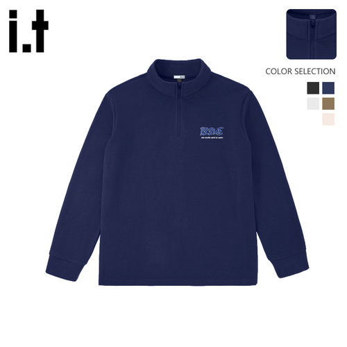 itizzue男半拉链双面绒立领长袖