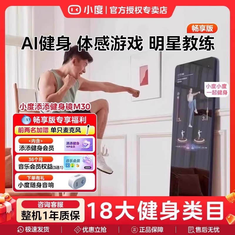 小度添添智能健身镜M30畅享版