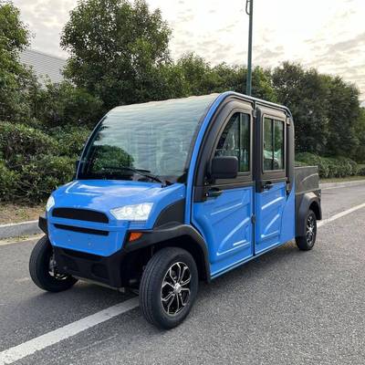 四轮电动皮卡车四座电动四轮车货车新能源车代步四座代步车