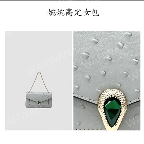 WANWAN时尚百搭女士单根手提款手拎女包BG9838-1-大象灰