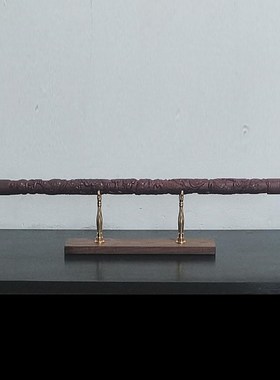 摆件支架圆棒盘龙棍如意棒画卷柱B形艺术工艺品桌面摆设展示架托