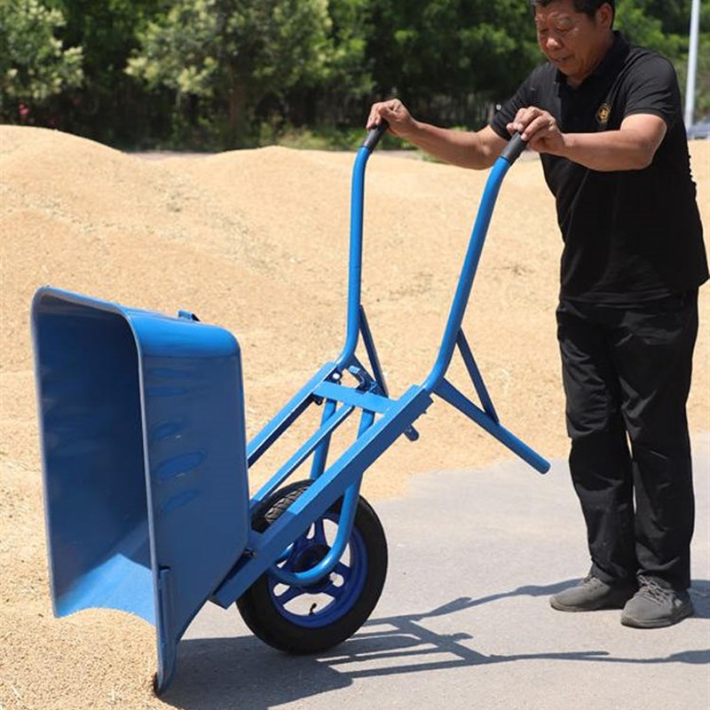 独轮平板车翻斗自卸车家用农用E花园泥沙搬运车独轮手推车