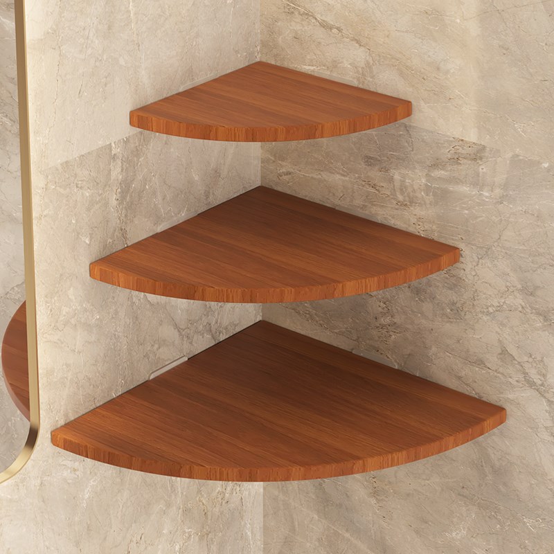 免打孔浴室置物架卫n生间拐角墙角三角架厕所墙上扇形三角收纳搁