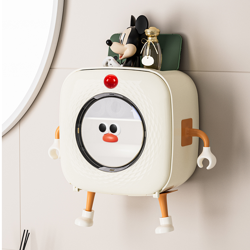 卫生间厕纸盒厕所纸巾盒卫生纸卷纸抽F纸收纳壁挂免打孔防水置物