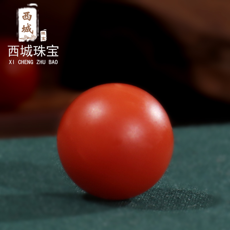 原矿保山南红散珠玛瑙圆珠子满肉柿子G红老矿南红佛头隔珠单珠顶