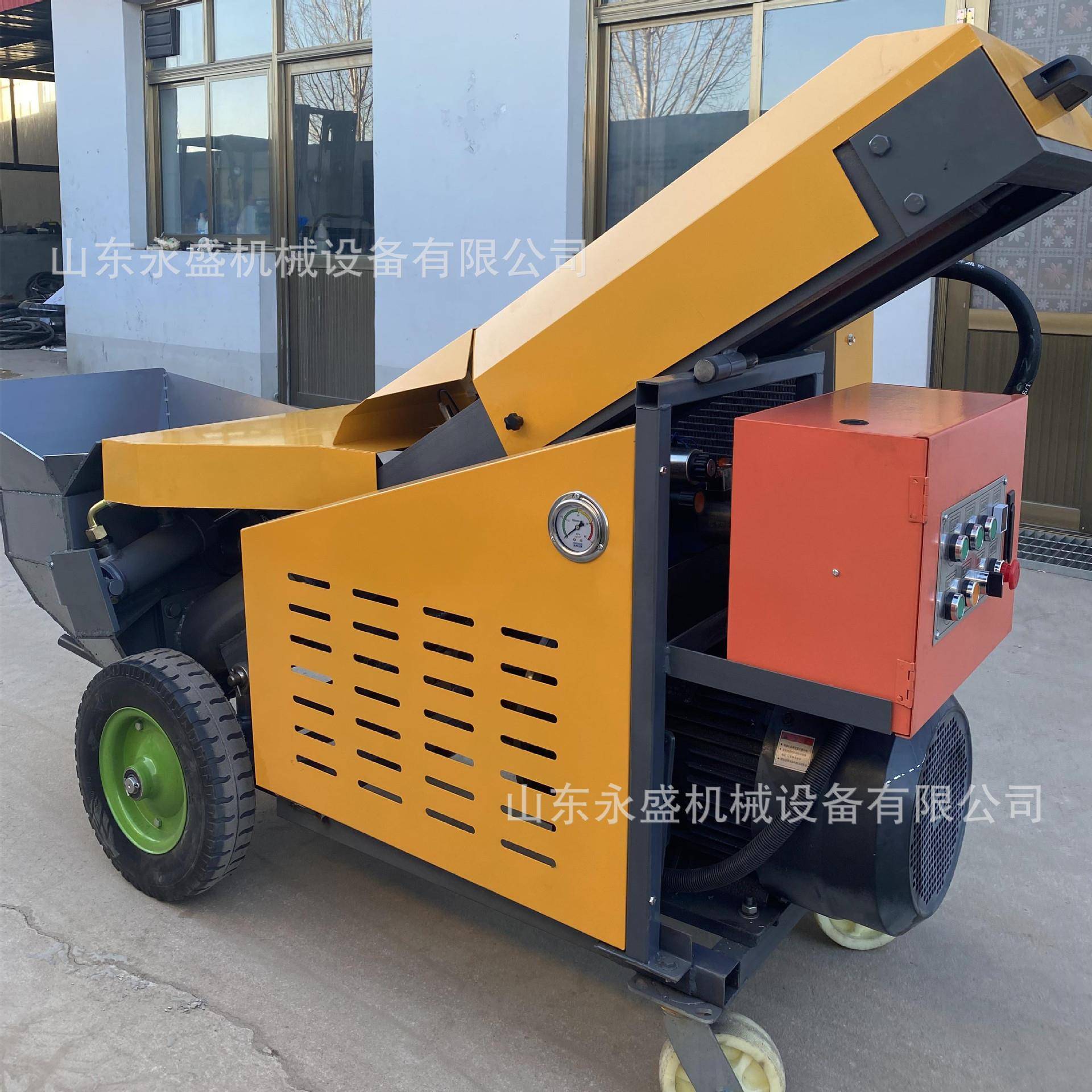 斜式混凝土输送泵斜式二次构造筑泵大骨料混凝土泵车输送泵