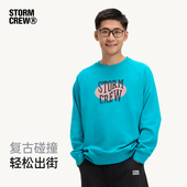影视飓风复古圆标卫衣STORMCREW重磅圆领舒适休闲长袖 秋冬男女款