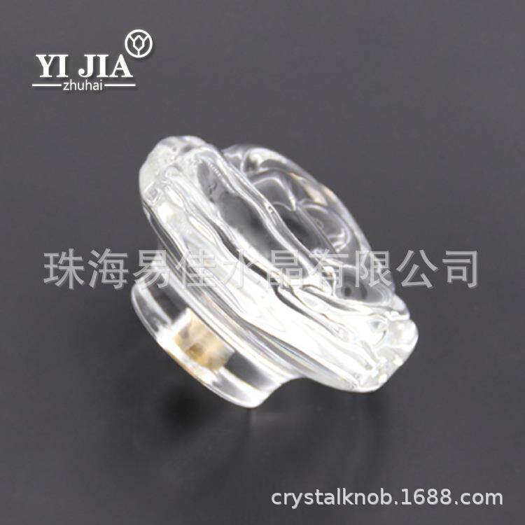 水晶玫瑰花拉手 花形门把手 橱柜门家具门配件